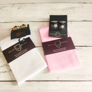 Men's Black Brown 1826/ 14th &Union Pocket Square Cufflink Bundle BNWT